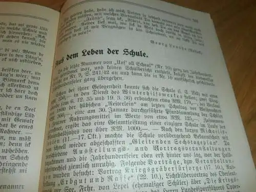 Heft der Schule " Uns oll Schaul" in Schwerin Sept. 1936 , Chronik , Mecklenburg ,mit Mitglieder- und Schülerverzeichnis