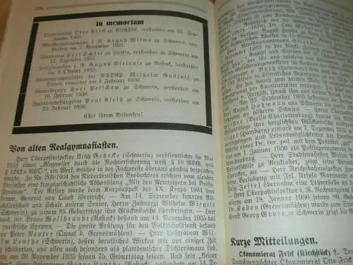 Heft der Schule " Uns oll Schaul" in Schwerin März 1936 , Chronik , Mecklenburg ,mit Mitglieder- und Schülerverzeichnis