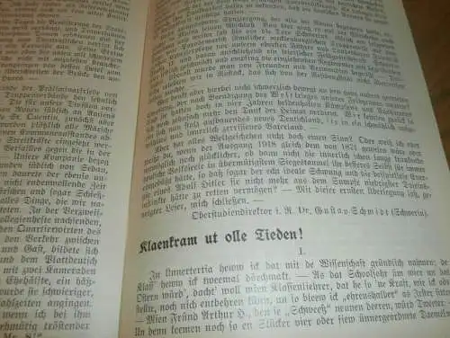 Heft der Schule " Uns oll Schaul" in Schwerin Sept.1935 , Chronik , Mecklenburg ,mit Mitglieder- und Schülerverzeichnis