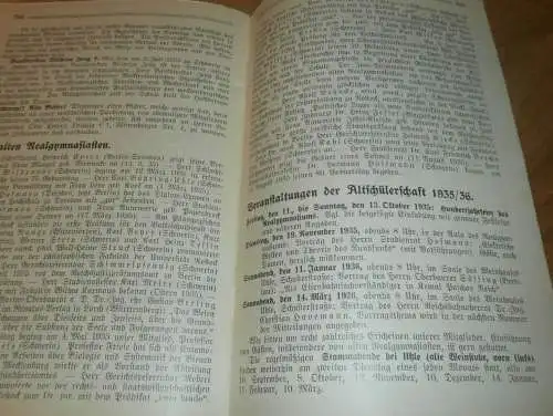 Heft der Schule " Uns oll Schaul" in Schwerin Sept.1935 , Chronik , Mecklenburg ,mit Mitglieder- und Schülerverzeichnis