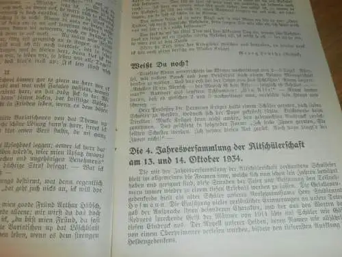 Heft der Schule " Uns oll Schaul" in Schwerin März 1935 , Chronik , Mecklenburg ,mit Mitglieder- und Schülerverzeichnis