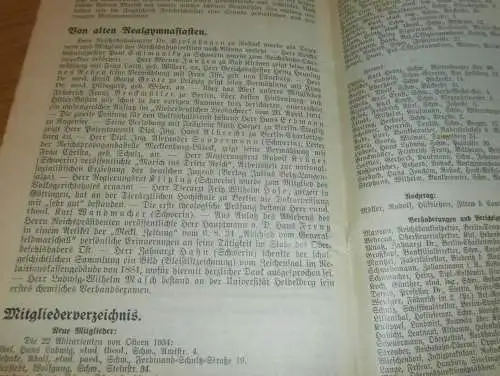 Heft der Schule " Uns oll Schaul" in Schwerin Sept. 1934 , Chronik , Mecklenburg ,mit Mitglieder- und Schülerverzeichnis