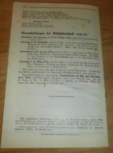 Heft der Schule " Uns oll Schaul" in Schwerin Sept. 1934 , Chronik , Mecklenburg ,mit Mitglieder- und Schülerverzeichnis