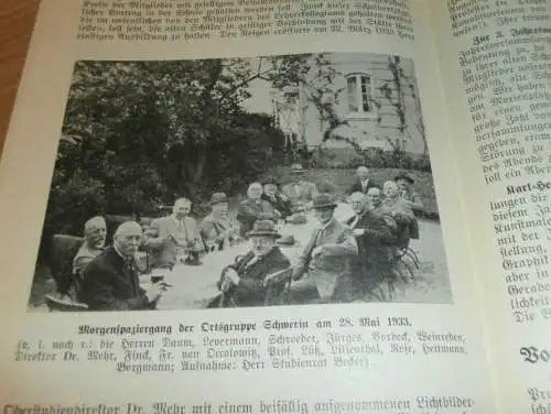 Heft der Schule " Uns oll Schaul" in Schwerin Sept. 1933 , Chronik , Mecklenburg ,mit Mitglieder- und Schülerverzeichnis