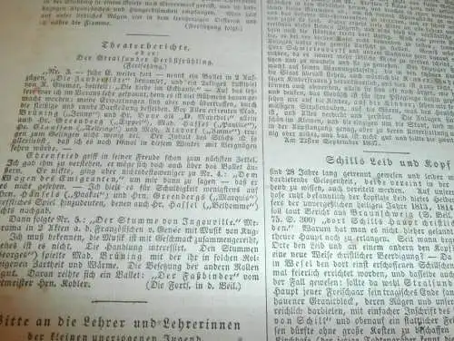 Sundine , 29.9.1837 , Zeitung für Stralsund, Vorpommern und Rügen , Mecklenburg !!!