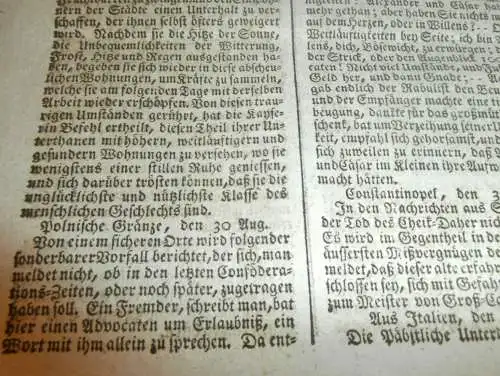 Stralsundische Zeitung , 16.09.1773 , Stralsund und Umgebung , St. Petersburg , Greifswald , Glücksrad !!!