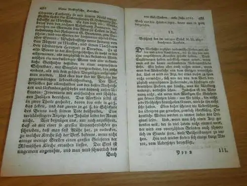 Rostock `sche Zeitung , 11.12.1765 , von Gelehrten Sachen !!!