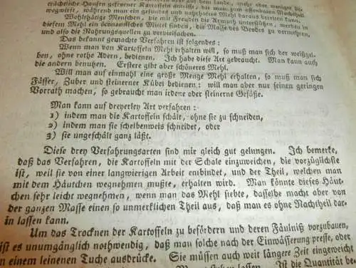 Rostocker Zeitung , 4.08.1813 , für Stadt- und Landmann , Rostock , Kartoffel und Mehl !!!