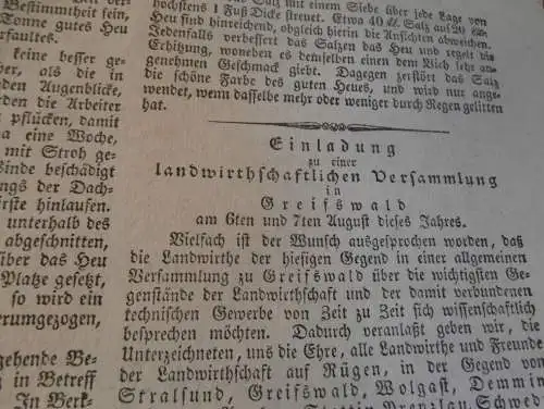 Zeitung Mecklenburg , 27.7.1838 , Landwirtschaft , Haushalt , Gewerbe und Handel , Wissenschaft und Technik