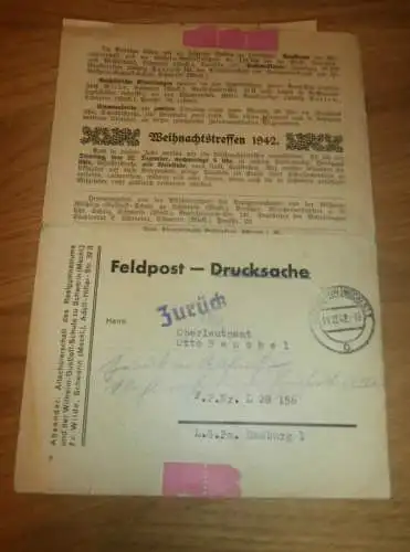 Feldpost-Brief  " Wilhelm-Gustloff-Schule" in Schwerin Dezember 1942 , Mecklenburg !!!