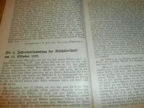 Heft der Schule " Uns oll Schaul" in Schwerin März 1933, Chronik , Mecklenburg ,mit Mitglieder- und Schülerverzeichnis