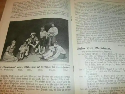 Heft der Schule " Uns oll Schaul" in Schwerin März 1933, Chronik , Mecklenburg ,mit Mitglieder- und Schülerverzeichnis