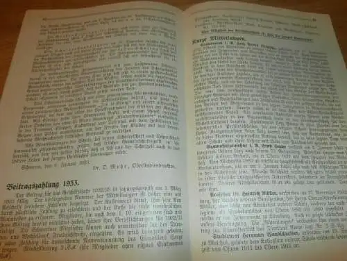 Heft der Schule " Uns oll Schaul" in Schwerin März 1933, Chronik , Mecklenburg ,mit Mitglieder- und Schülerverzeichnis