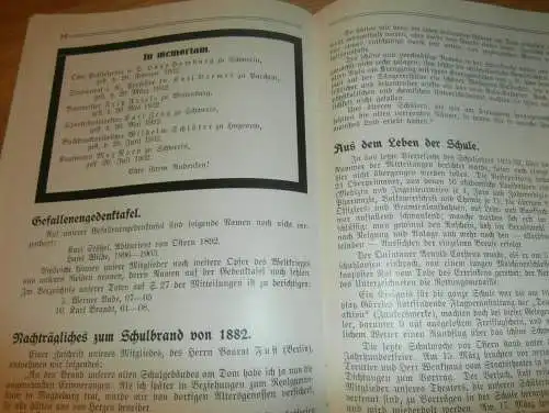 Heft der Schule " Uns oll Schaul" in Schwerin Sept.1932, Chronik , Mecklenburg ,mit Mitglieder- und Schülerverzeichnis