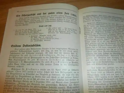 Heft der Schule " Uns oll Schaul" in Schwerin Sept.1932, Chronik , Mecklenburg ,mit Mitglieder- und Schülerverzeichnis