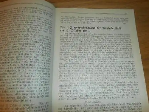 Heft der Schule " Uns oll Schaul" in Schwerin März 1932, Chronik , Mecklenburg ,mit Mitglieder- und Schülerverzeichnis