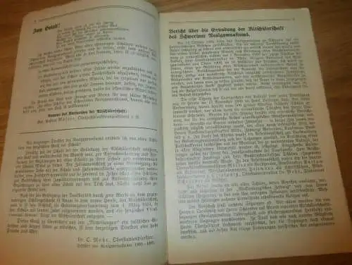 Heft der Schule " Uns oll Schaul" in Schwerin Sept. 1931, Chronik , Mecklenburg ,mit Mitglieder- und Schülerverzeichnis