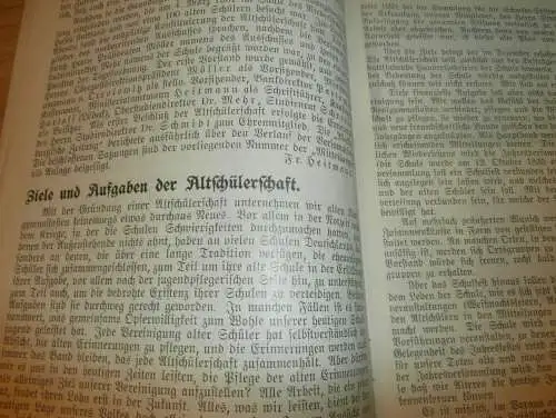 Heft der Schule " Uns oll Schaul" in Schwerin Sept. 1931, Chronik , Mecklenburg ,mit Mitglieder- und Schülerverzeichnis