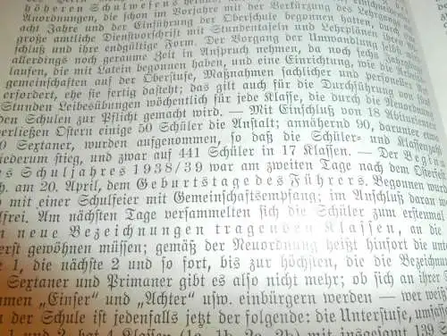 Heft der Schule " Uns oll Schaul" in Schwerin Sept. 1938, Chronik , Mecklenburg ,mit Mitglieder- und Schülerverzeichnis