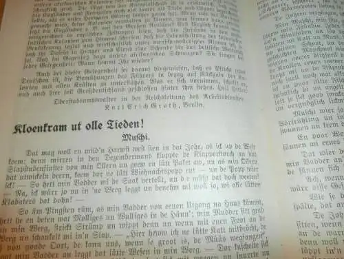 Heft der Schule " Uns oll Schaul" in Schwerin Sept. 1938, Chronik , Mecklenburg ,mit Mitglieder- und Schülerverzeichnis