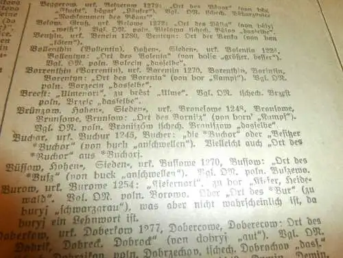 Demminer Zeitung 31.Dezember 1931 , slavische Ortsnamen im Kreis Demmin , Slaven , Seidenbau , Pommern !!!