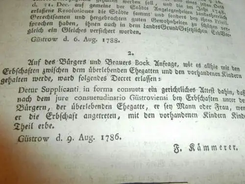 Konvolut Beylagen zu Rostocker Zeitung ,1824-1828 , Güstrow , Plau , Viereck , Lübisches Recht , Mecklenburg !!!