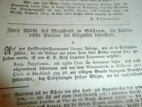 Konvolut Beylagen zu Rostocker Zeitung ,1828 , Stadt Parchim , Plau , Güstrow , Mecklenburg !!!