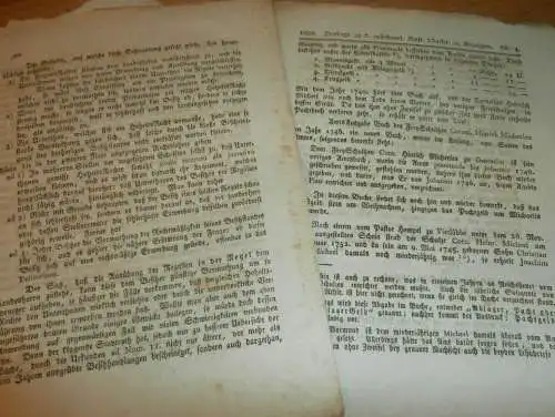 Konvolut Beylagen zu Rostocker Zeitung ,1828 , Stadt Parchim , Plau , Güstrow , Mecklenburg !!!