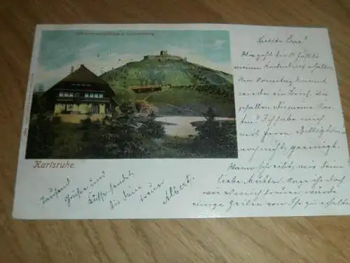 alte AK - Karlsruhe , 1900 , Schwarzwaldhaus , Ansichtskarte !! gelaufen nach Kreuznach