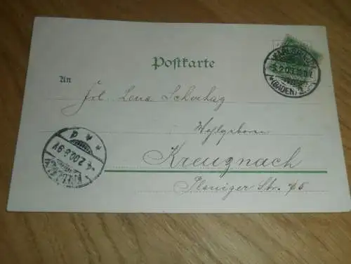 alte AK - Karlsruhe , 1900 , Schwarzwaldhaus , Ansichtskarte !! gelaufen nach Kreuznach