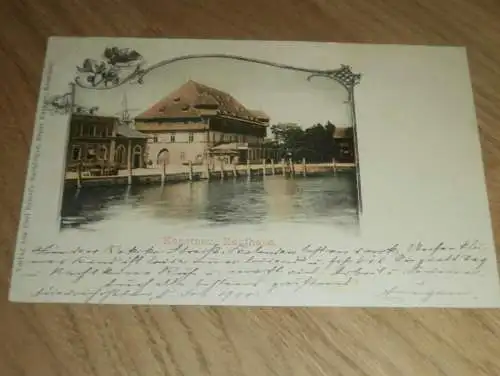 alte AK - Konstanz , 1900 , Kaufhaus , Ansichtskarte !! gelaufen von Friedrichshafen am Bodensee nach Ulm