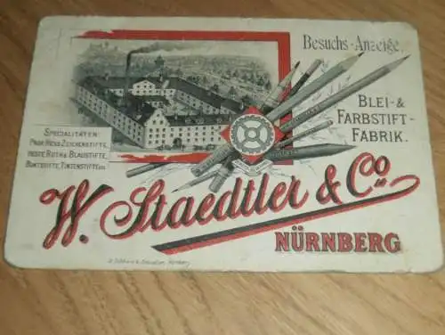 alte AK - Bleistift-Fabrik , 1900 ,W. Staedtler & Co Nürnberg , Bleistifte , Reklame / Werbung , Ansichtskarte !!