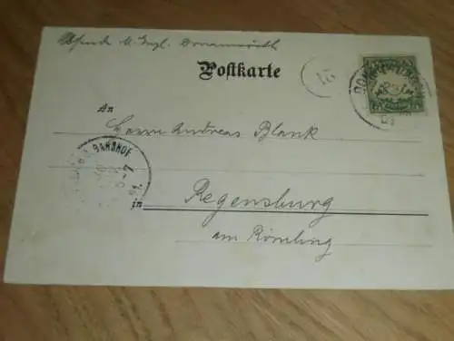 alte AK - Donauwörth , 1901 , Partie am Kriegerdenkmal , Ansichtskarte !!