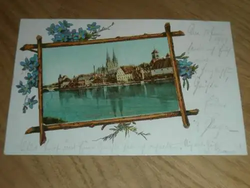 alte AK - Regensburg , 1903 , Panorama  , Ansichtskarte !!