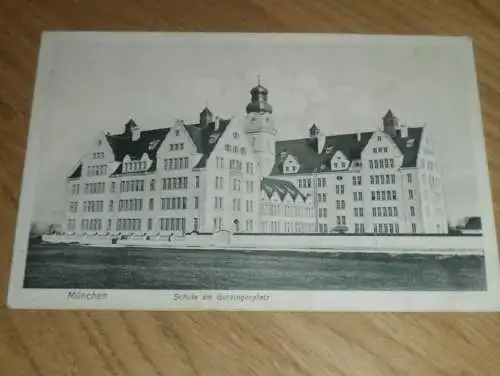 alte AK - München , ca. 1905 , Schule am Gotzingerplatz , Ansichtskarte !!