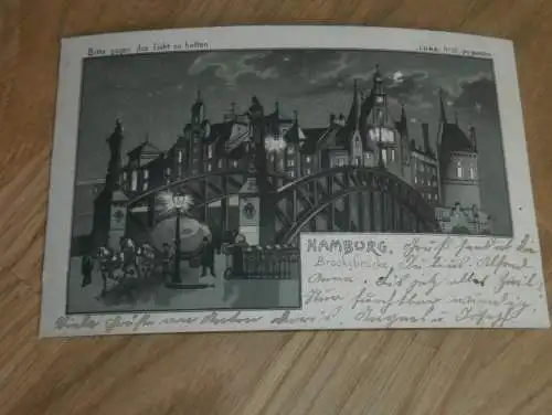 alte AK -  Hamburg , 1905 , Brooksbrücke , Ansichtskarte !!