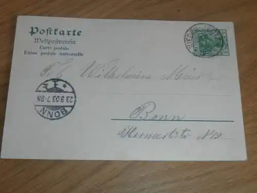 alte AK -  Diedenhofen / Thionville ,  1903 , nach Bonn , Ansichtskarte !!