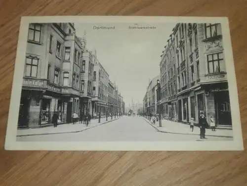 alte AK - Dortmund , 1917 , Stahlwerkstraße , Stahlwerk , Ansichtskarte !!