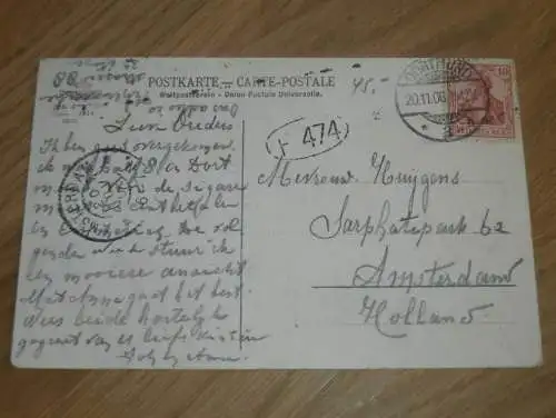 alte AK - Dortmund , 1906 , Hohenzollernstrasse , Stempel ,  Ansichtskarte !!