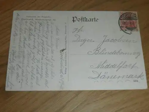 alte AK - Dortmund , 1908 , Weissenburgerhof , Haltestelle , Ansichtskarte !!