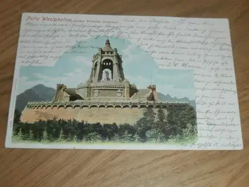 alte AK - Porta Westfalica , 1900 , Kaiser Wilhelm Denkmal , Ansichtskarte !!