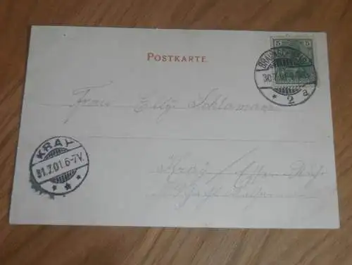 alte AK -  Braunschweig , 1901 , Ruhfäulchenplatz , nach Kray , Ansichtskarte !