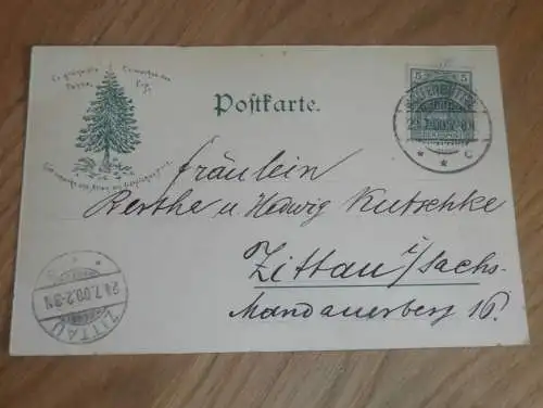 alte AK - Braunlage im Harz , 1900 , nach Zittau , Ansichtskarte !!!