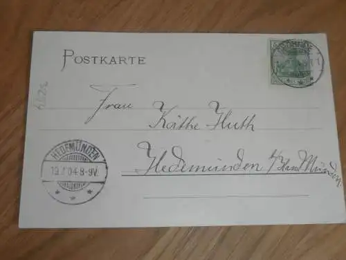 alte AK - Grohnde b. Emmerthal , 1904 , nach Hedemünden , Ansichtskarte !!!