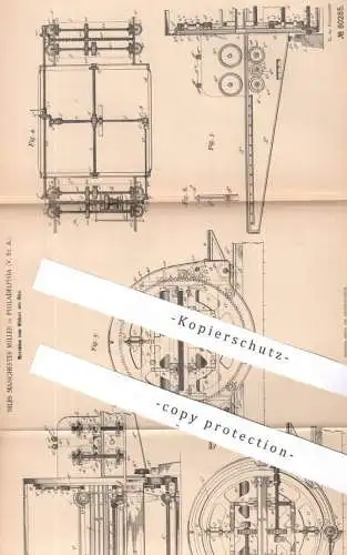 original Patent - Niles Manchester Miller , Philadelphia , USA , 1893 , Walzen von Glas | Spiegelglas , Spiegel