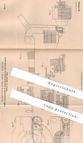 original Patent - Vickers Sons &  Maxim Limited , Sheffield , 1901 , Geschütz - Schraubenverschluss | Waffen , Geschütze