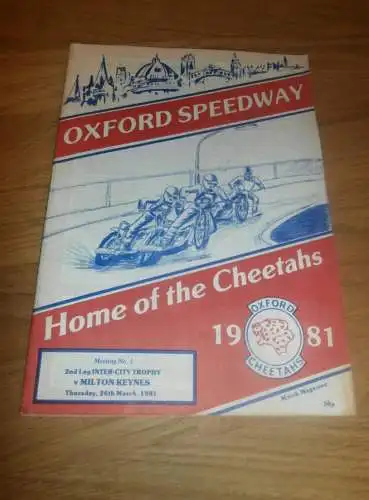 Speedway Oxford 26.3.1981 , Programmheft / Programm / Rennprogramm , program !!!