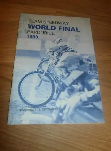 Speedway World Final , Pardubice 16.9.1990 , Programmheft / Programm / Rennprogramm , program !!!