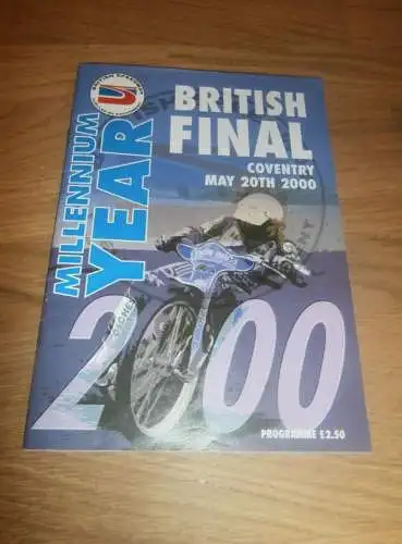 Speedway Coventry  20.5.2000 , Final , Programmheft / Programm / Rennprogramm , program !!!