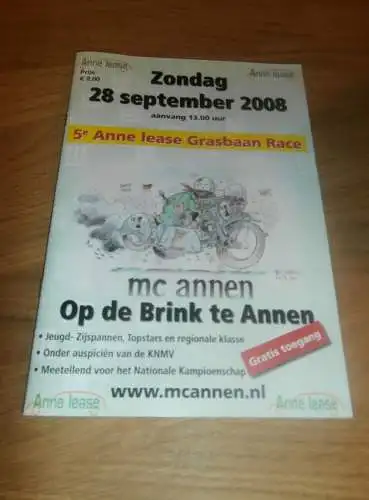 Grasbahn MC Annen , 28.09.2008 , Speedway , Programmheft / Programm / Rennprogramm , program !!!